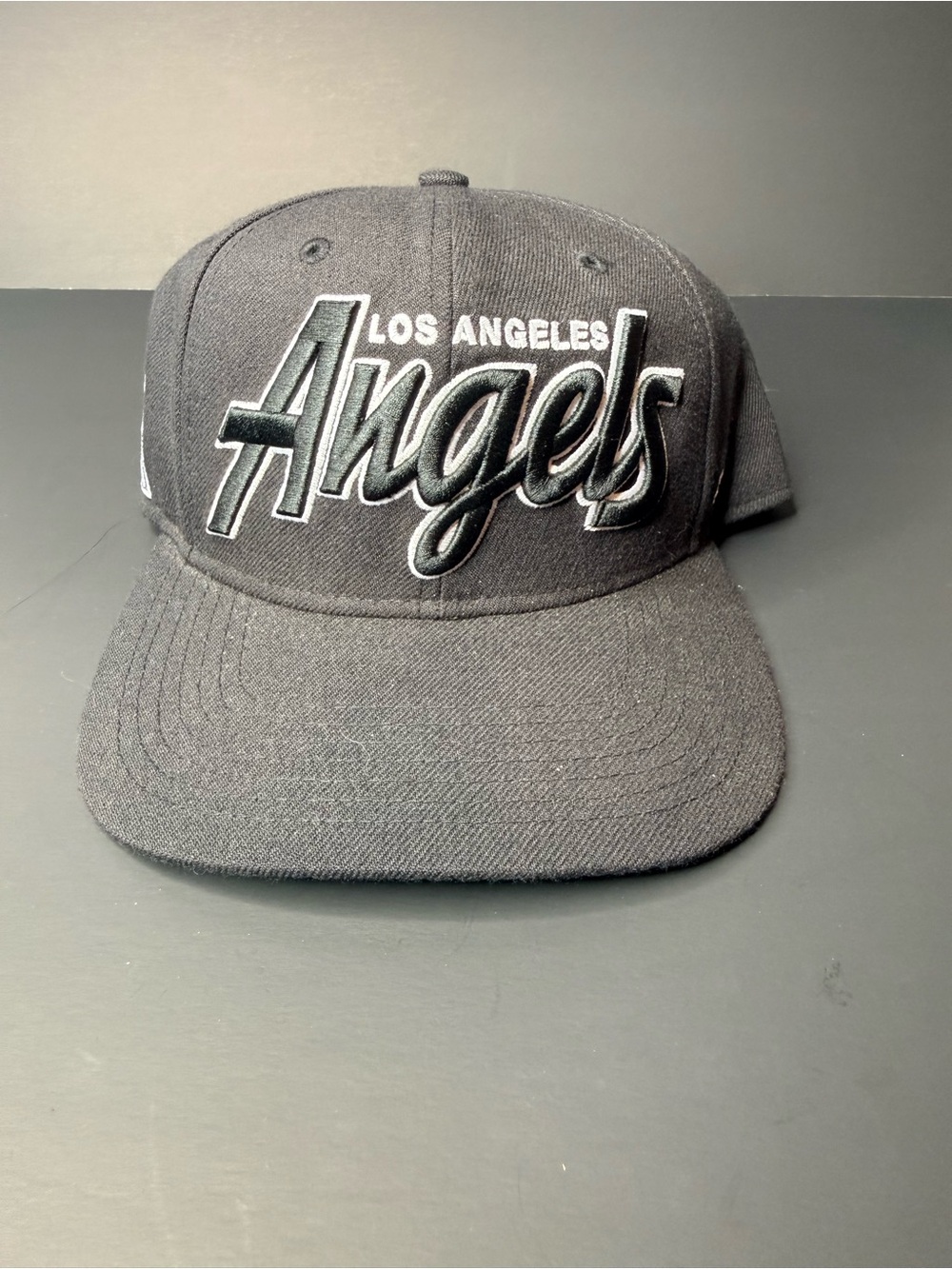 Los Angeles Angels ’47 Brand Snapback Hat Black White Embroidered MLB Cap
